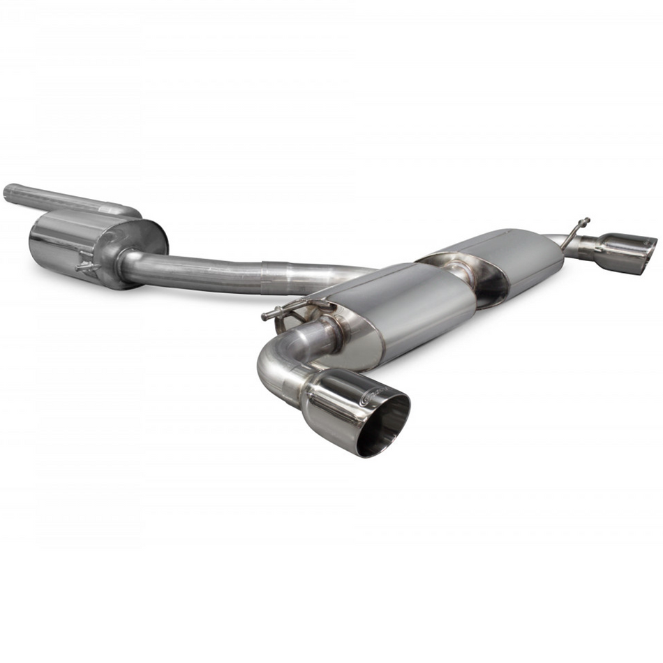 VW Scirocco R 09- Scorpion 3" Resonated Catback Exhaust S/S Polished Daytona Tip