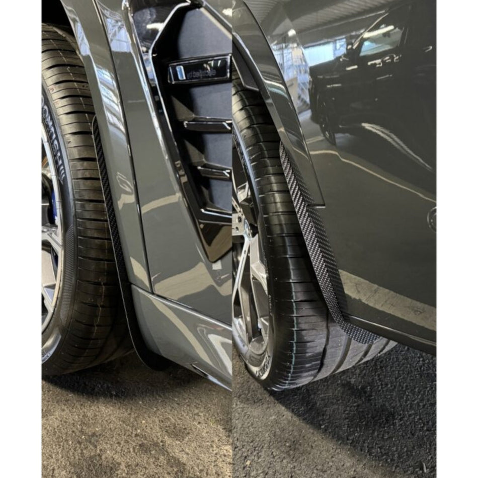 AP Design Gloss Carbon Rear Only Mud Flap/Arch Guards Kit For BMW X5 X5M G05/G18