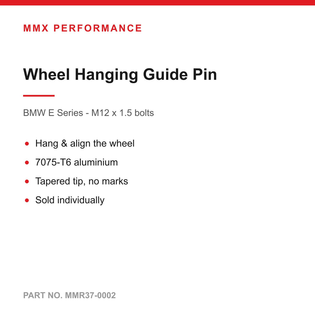 MMX Wheel Hanging Guide Pin - BMW & MINI