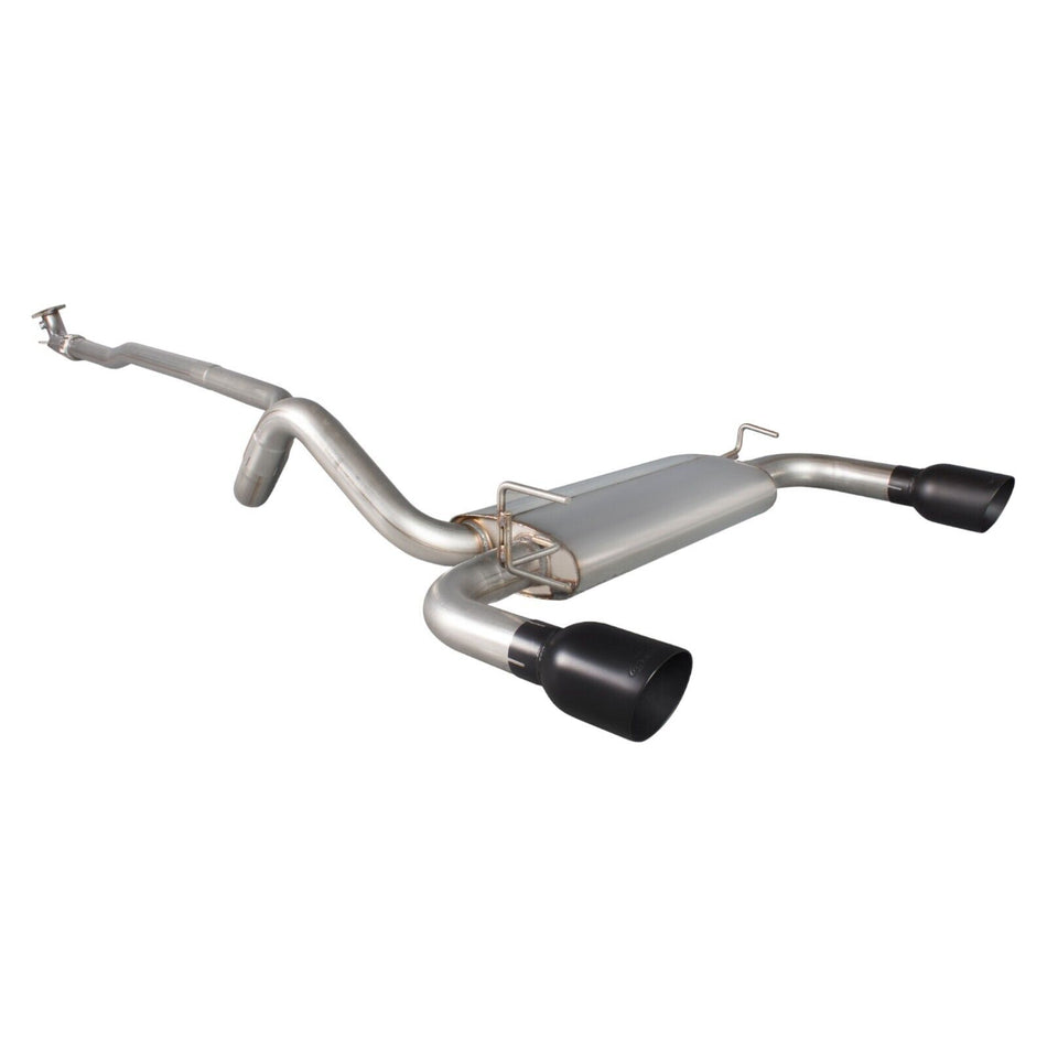 Fiat 500 Abarth 1.4T 08- 2.5" Non-Res Catback Exhaust Black Ceramic Daytona Tip