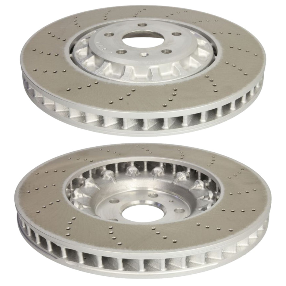 SHW Performance Front Drilled 2PC Brake Discs 374.4x36mm X2 For Audi RSQ3 F3 19-