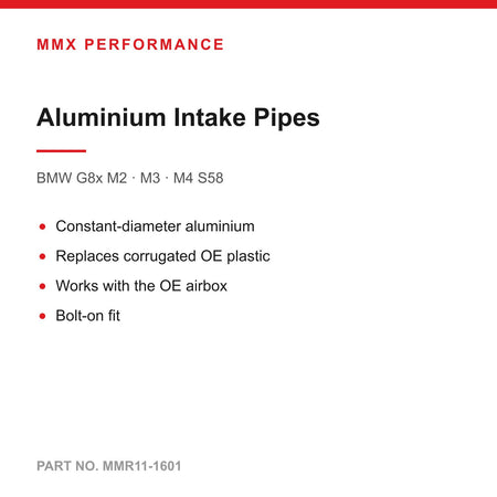 MMX Aluminium Intake Pipe Kit - BMW M2 G87 / M3 G80 G81 / M4 G82 G83 S58