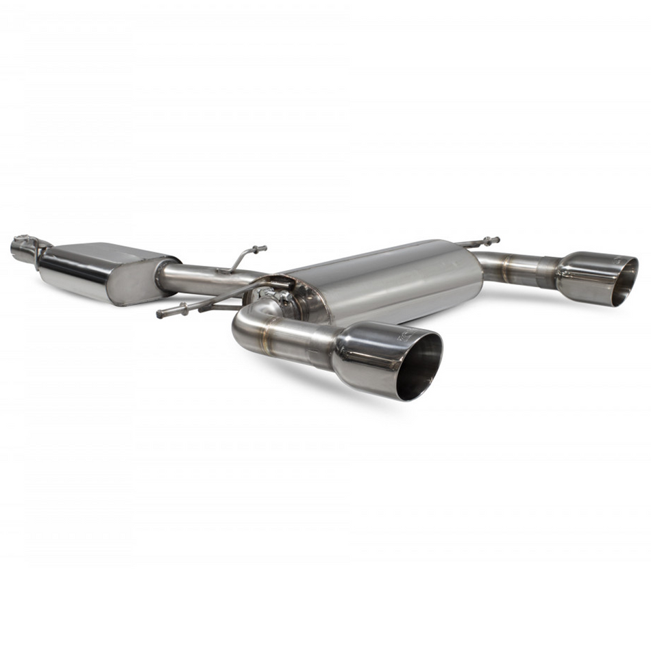 Scorpion 3" Resonated cat-back system + Silver Tips Audi TT 8S 2.0T Non-GPF