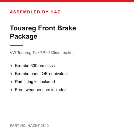 VW Touareg 7L 7P Front Brake Discs & Pads Kit - Brembo 330mm