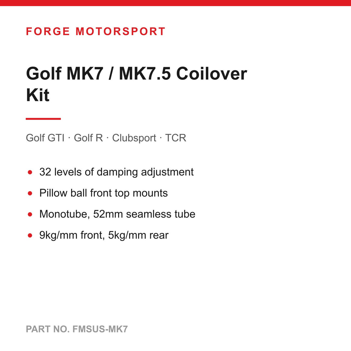 Forge FMSUS-MK7 specification