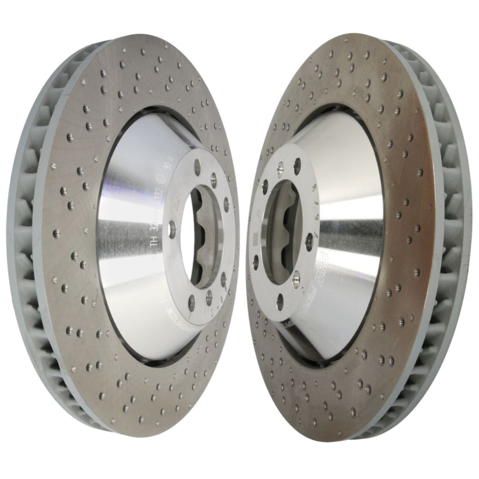 SHW Front Drilled Brake Discs 380mm R90 For Porsche Cayman GT4 3.8 4.0 981 982