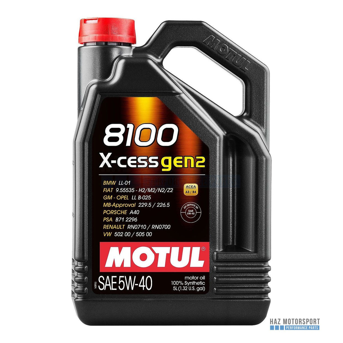 5L MOTUL 8100 X-CESS GEN2 5W-40 Engine Oil VW 502 00 505 00 BMW LL-01 MB 229.5