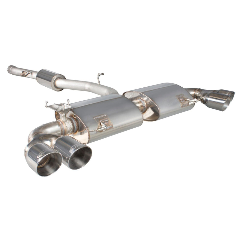 Audi S1 Quattro -15 Resonated Cat-Back Exhaust System Valved Polished Daytona