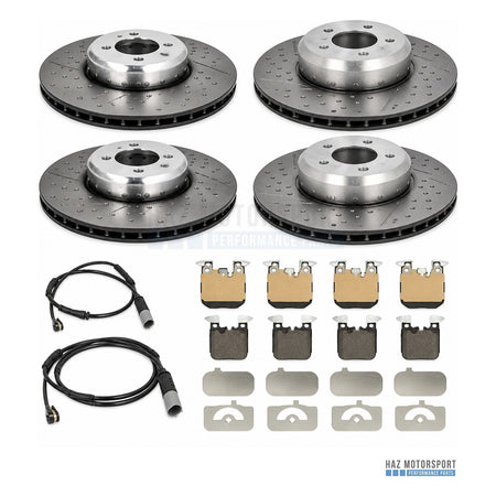 BMW 3 & 4 Series Brembo Two-Piece Front & Rear Brake Discs, Ferodo Pads & Wear Sensors (F30 F31 F32 F33 F34 F36)