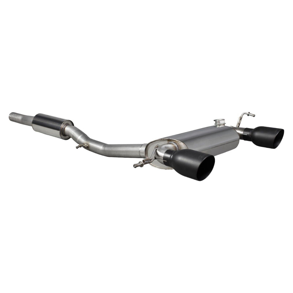 Audi TT Mk1 3.2 V6 99- 2.75" Resonated Catback Exhaust Black Ceramic Daytona Tip