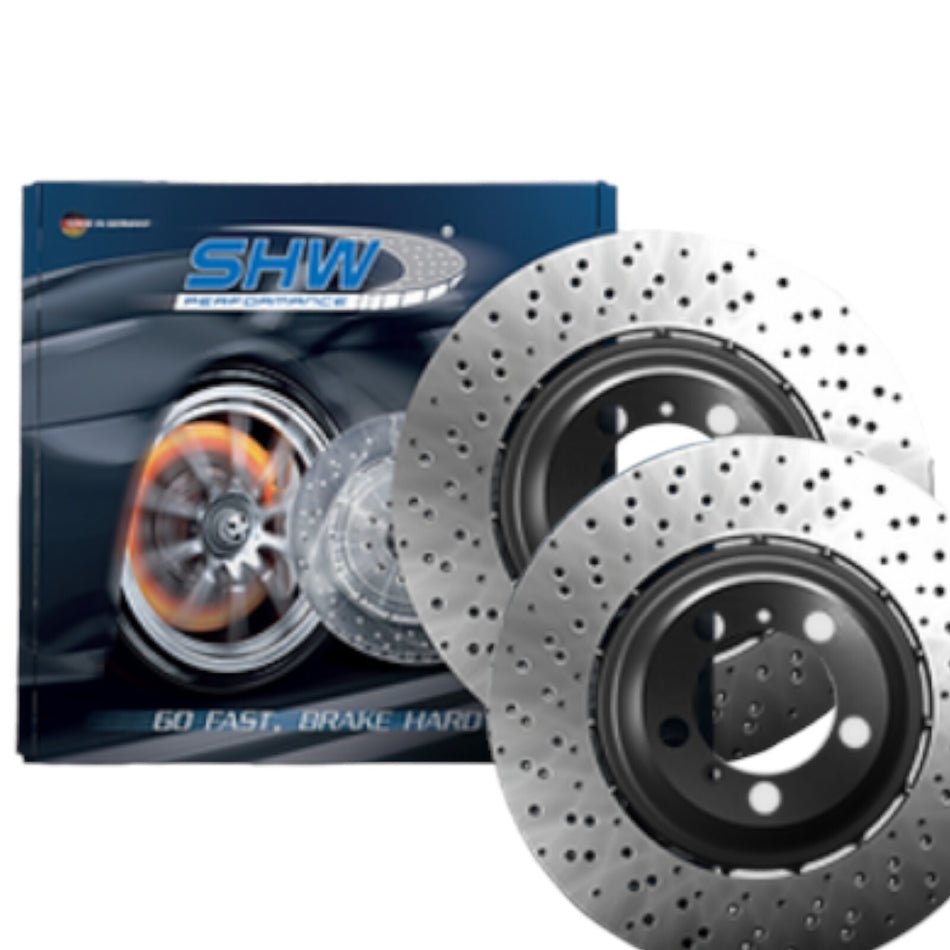 For Dodge Charger Challenger SHW Front Drilled 390mm Brake Discs 6.2 6.4 SRT8