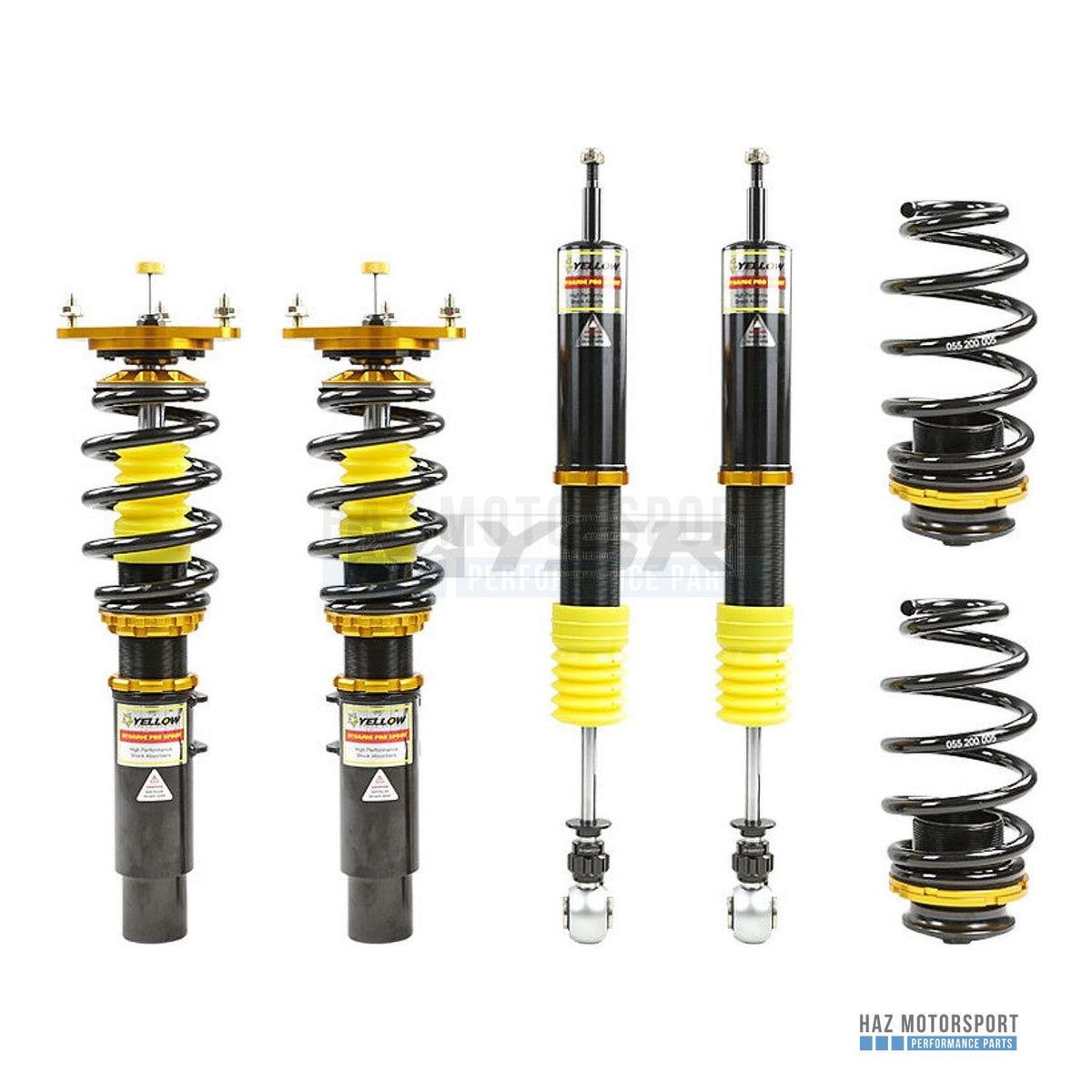 YSR Dynamic Pro Sport Inverted Coilovers - for Volkswagen Golf 5 Plus 04-14 (YS01-VW-DPS011-i) - Yellow