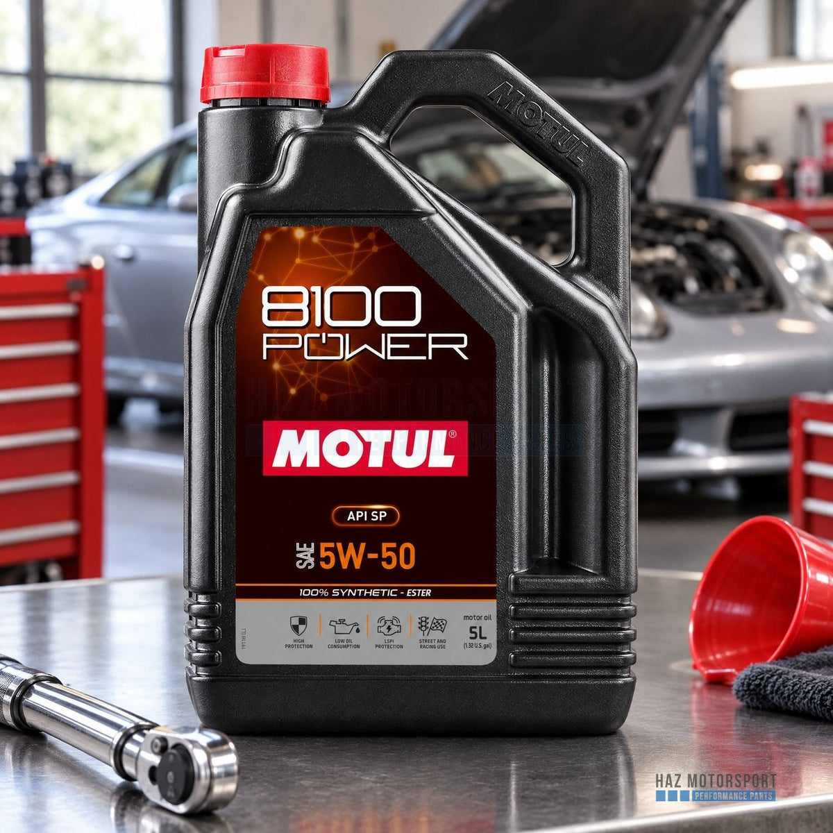 9L MOTUL 8100 POWER 5W-50 Ester Synthetic Engine Oil For BMW E90 E92 E93 M3 4.0 V8