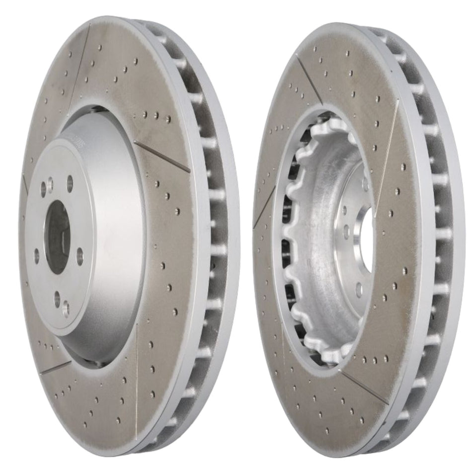 SHW Front Drilled Brake Discs 390mm X2 For Mercedes C63 W205 E63S W213 AMG GT