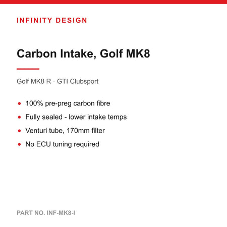 Infinity Design Carbon Fibre Gloss/Matte Intake Kit For VW Golf MK8 R / GTI Clubsport