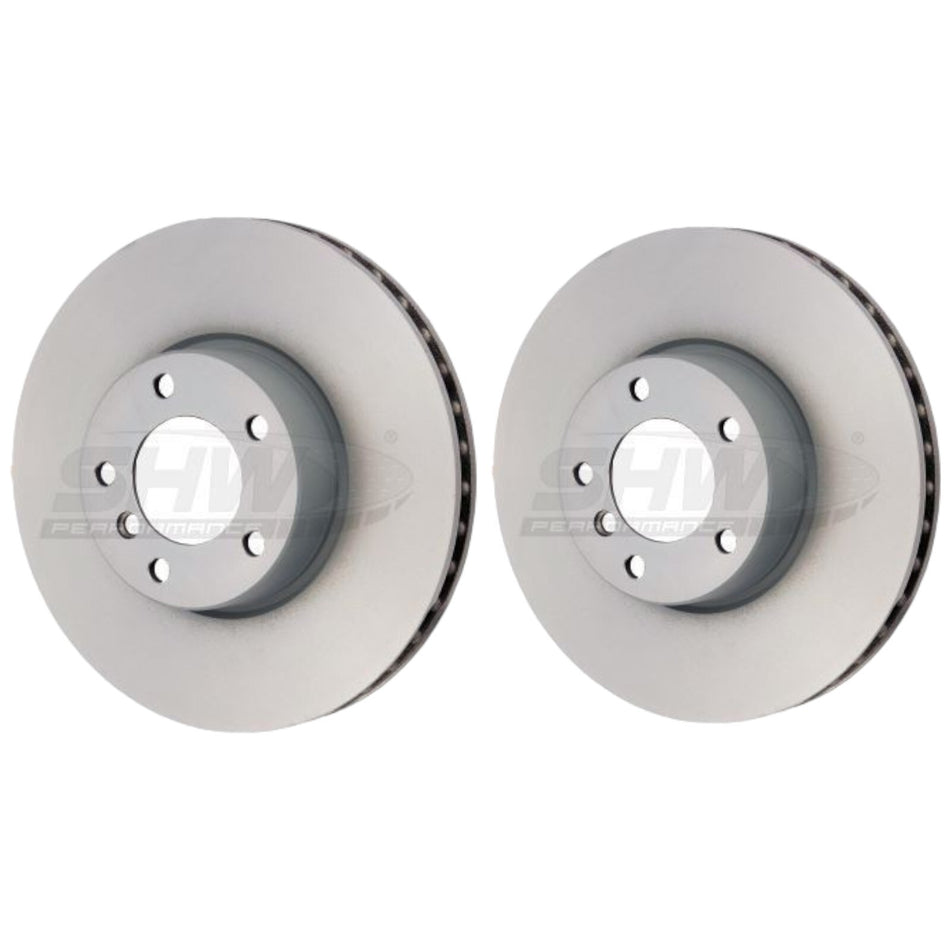 SHW Front Brake Discs Smooth 324x30mm X2 For BMW 520D 520i 525TD 530i 540i E39