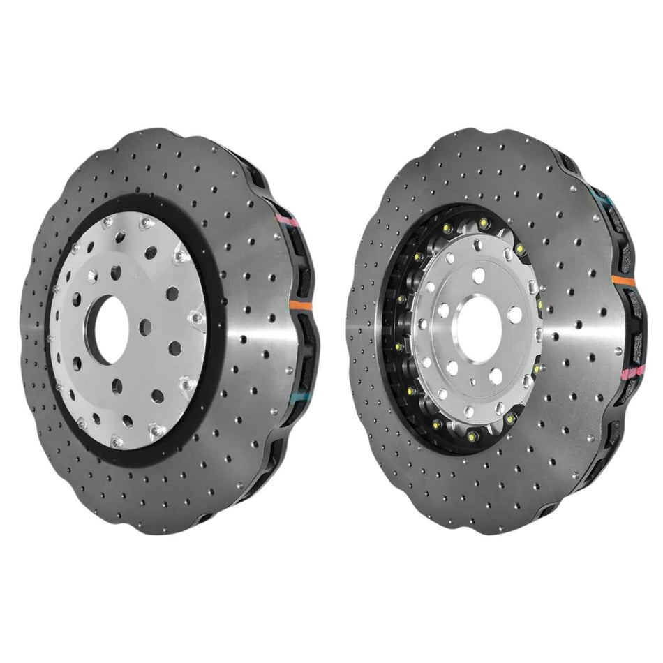 Audi RS6 C7 RS7 4G inc Performance Front DBA Drilled 2pc Wavy Brake Discs 390MM