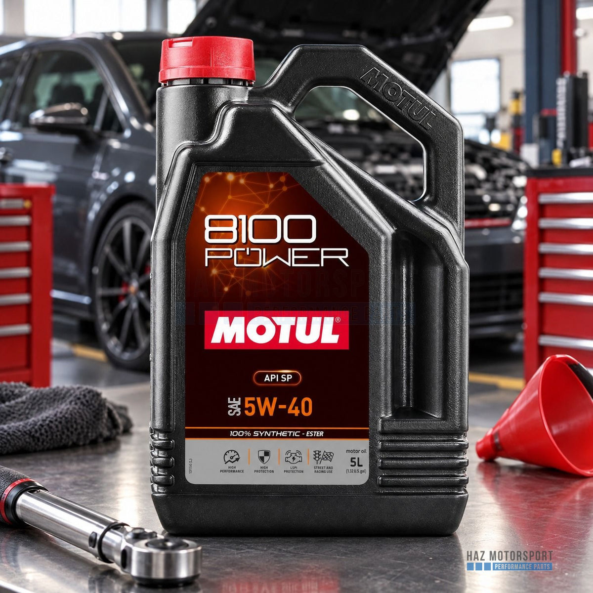 10L MOTUL 8100 POWER 5W-40 Engine Oil For Audi R8 V10 Porsche 911 Turbo S F90 M5