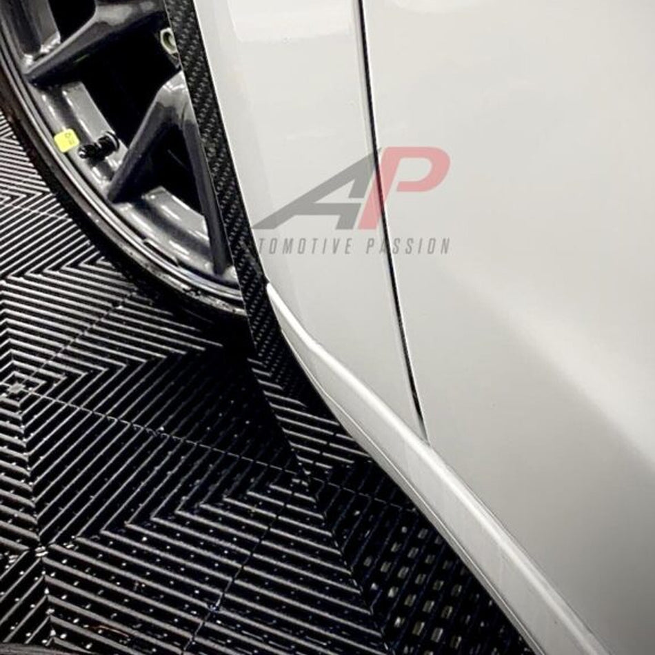 AP Design Matte Carbon Fibre Front Mud Flap/Arch Guards Kit For Tesla Model 3