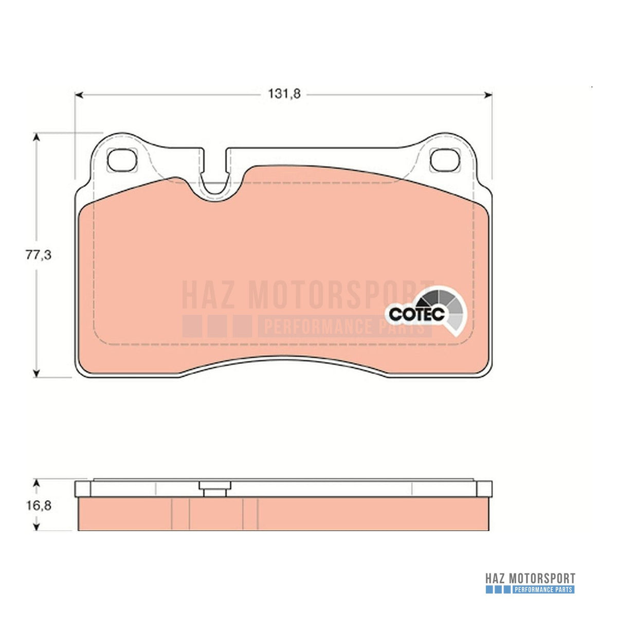 TRW Front Brake Pads For VW Touareg 7L 7P (330mm Brembo Caliper, PR 1LC / 1LE) GDB1670
