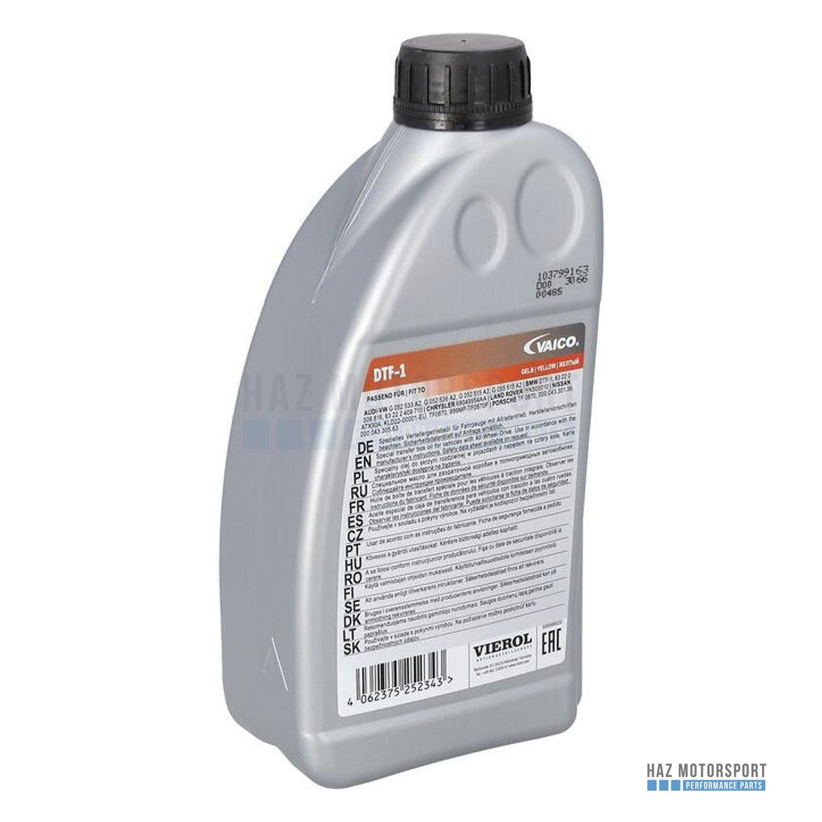 VAICO DTF-1 Transfer Case Oil 1L Full Synthetic - BMW xDrive, Land Rover, Porsche, VW, Audi (V60-0430)