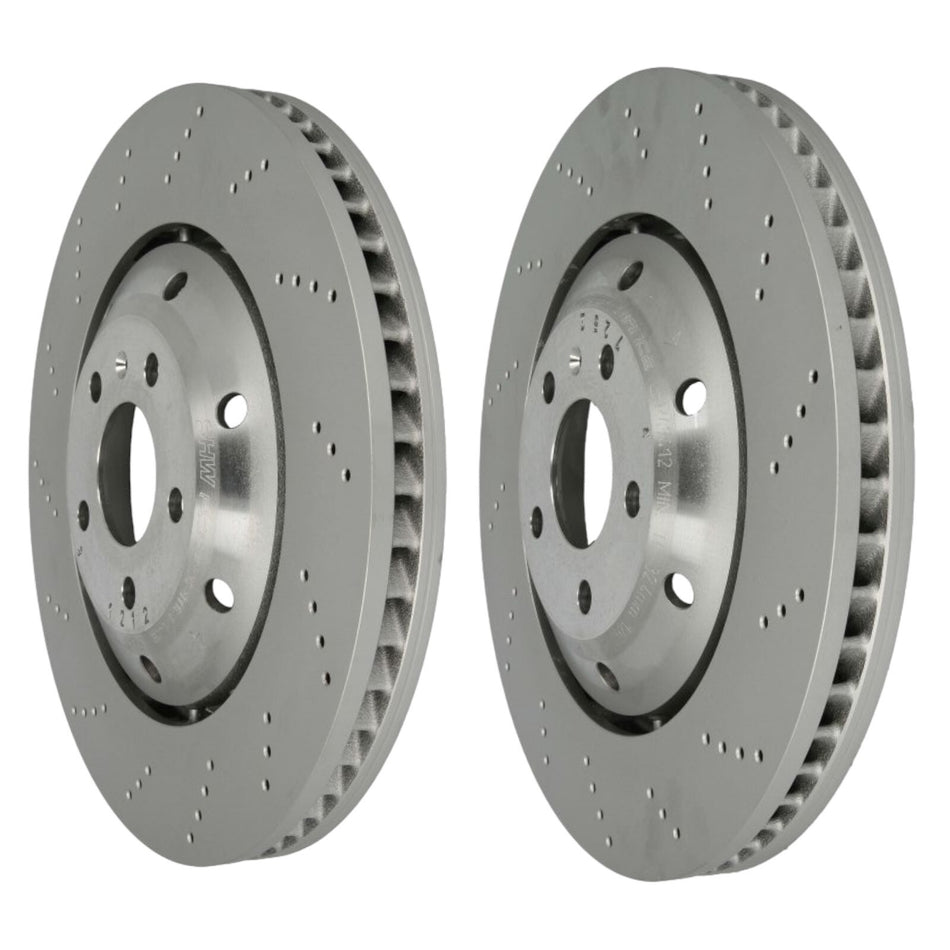 SHW Front Drilled 365mm Brake Discs For Lamborghini Gallardo 5.0 5.2 LP550 LP560