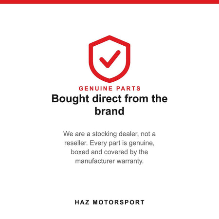 Genuine parts bought direct from the brand