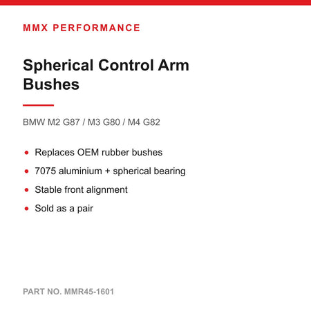 MMX Front Control Arm Spherical Bushings - BMW M2 G87 / M3 G80 G81 / M4 G82 G83
