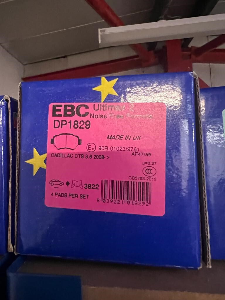 EBC Rear Ultimax Brake Pads For Cadillac CTS / SRX + Chevrolet Camaro DP1829