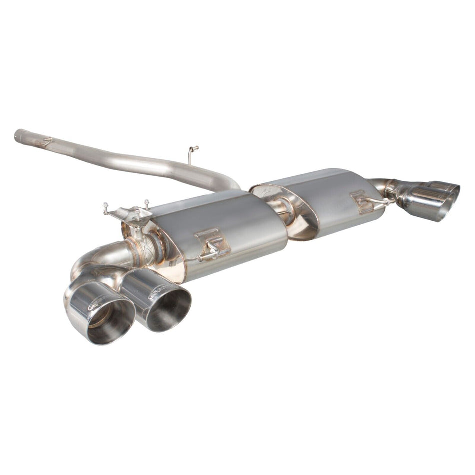 Audi S1 Quattro -15 Non-Res Cat-Back Exhaust System Valved Polished Daytona Tips