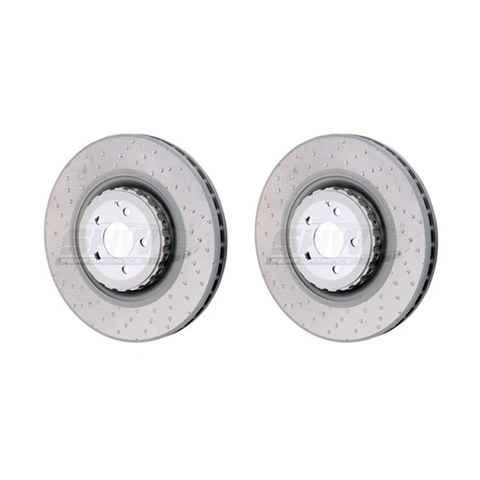 SHW Rear Brake Discs 365x26mm Dimpled x2 For Mercedes S63 S65 AMG W221 CL63 C216
