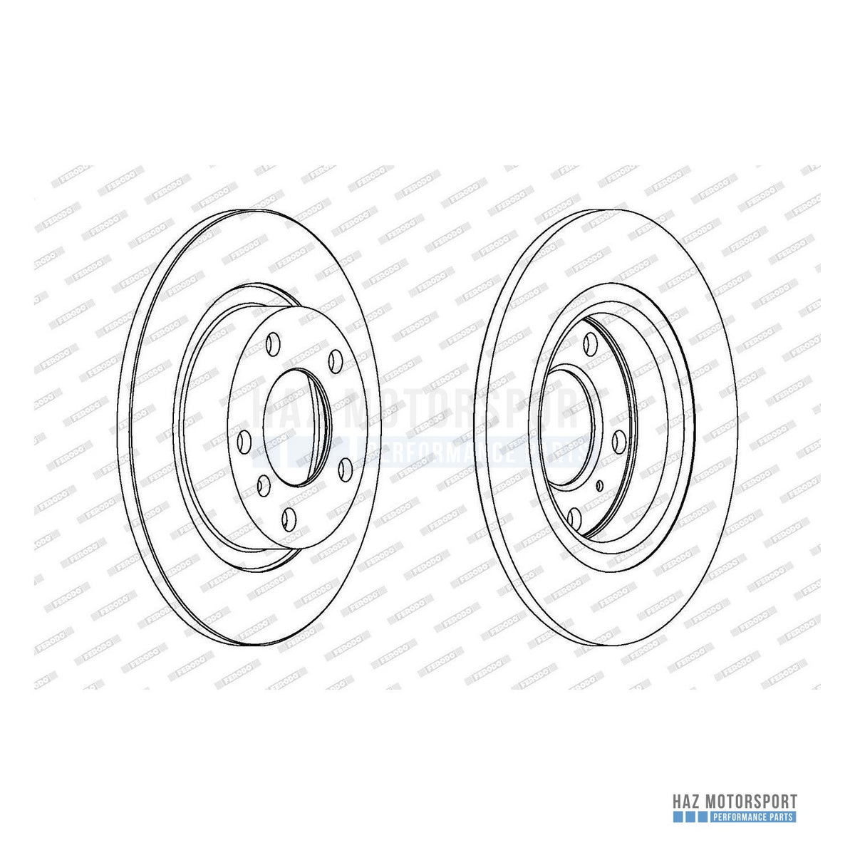 Vauxhall Corsa E VXR Rear Brake Package - Ferodo Coated 264mm Discs & EBC Yellowstuff Pads