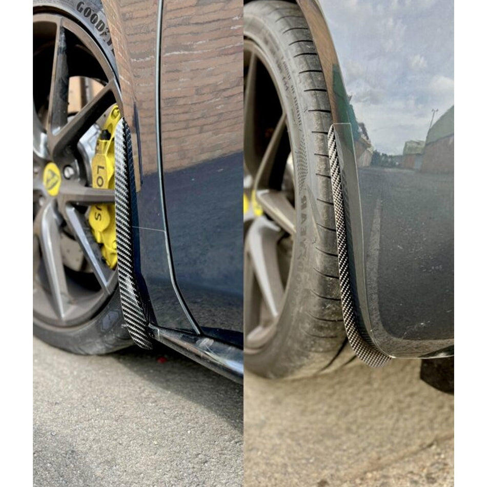 AP Design Gloss Carbon Front and Rear Mud Flap/Arch Guards Kit For LOTUS EMIRA