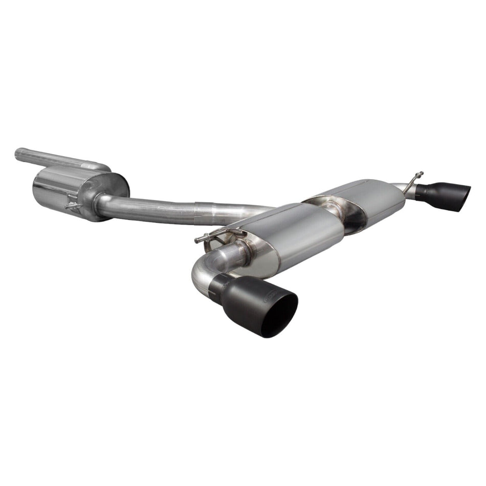 VW Golf Mk6 GTI 2.0 TSI 3" Resonated Catback Exhaust Black Ceramic Daytona Tip