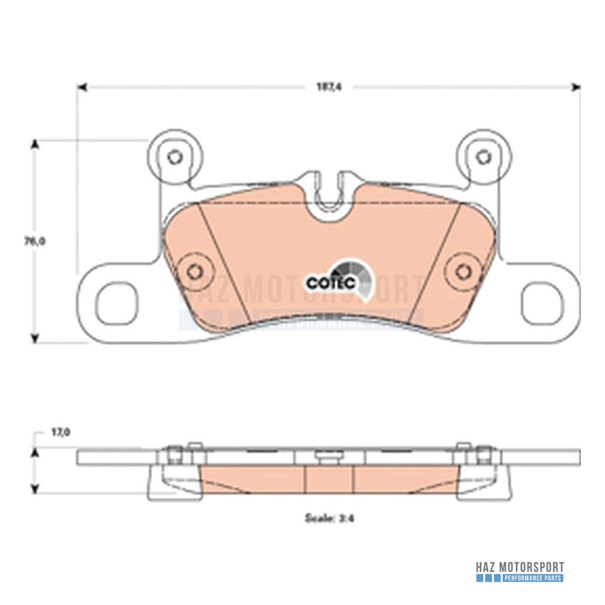 TRW Rear Brake Pads For VW Touareg 7P 2010-2018 (330mm Rear Disc, PR 2EG) GDB1875