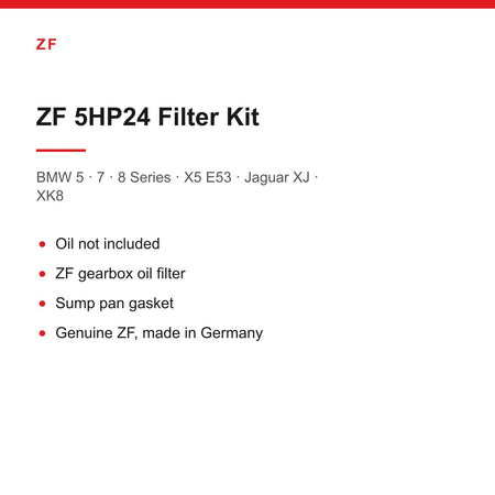 BMW E39 E38 X5 E53 Jaguar XJ XK8 ZF 5HP24 Auto Gearbox Filter & Pan Gasket Kit
