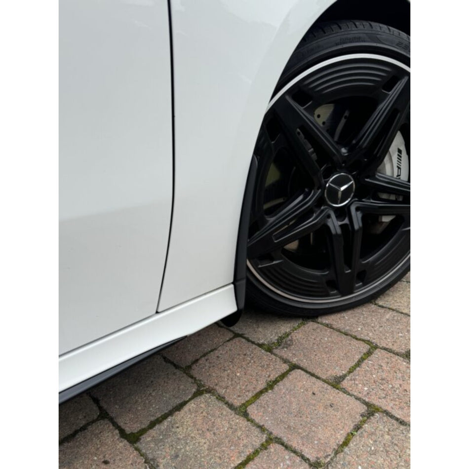 AP Design ABS BLK Front Mud Flaps/Arch Guards For Mercedes A35 A45 A45S AMG W177