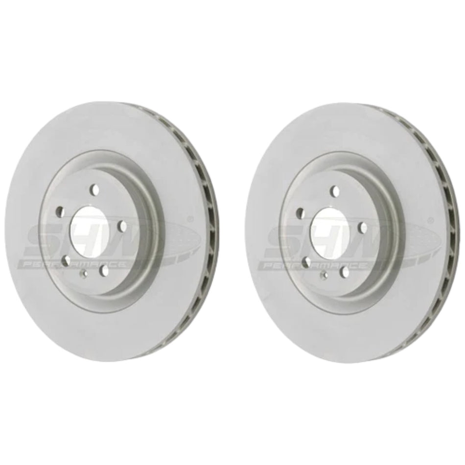 SHW Front Brake Discs 330mm R90 x2 For Porsche Cayenne 3.0 TDI, 3.6 9PA Touareg