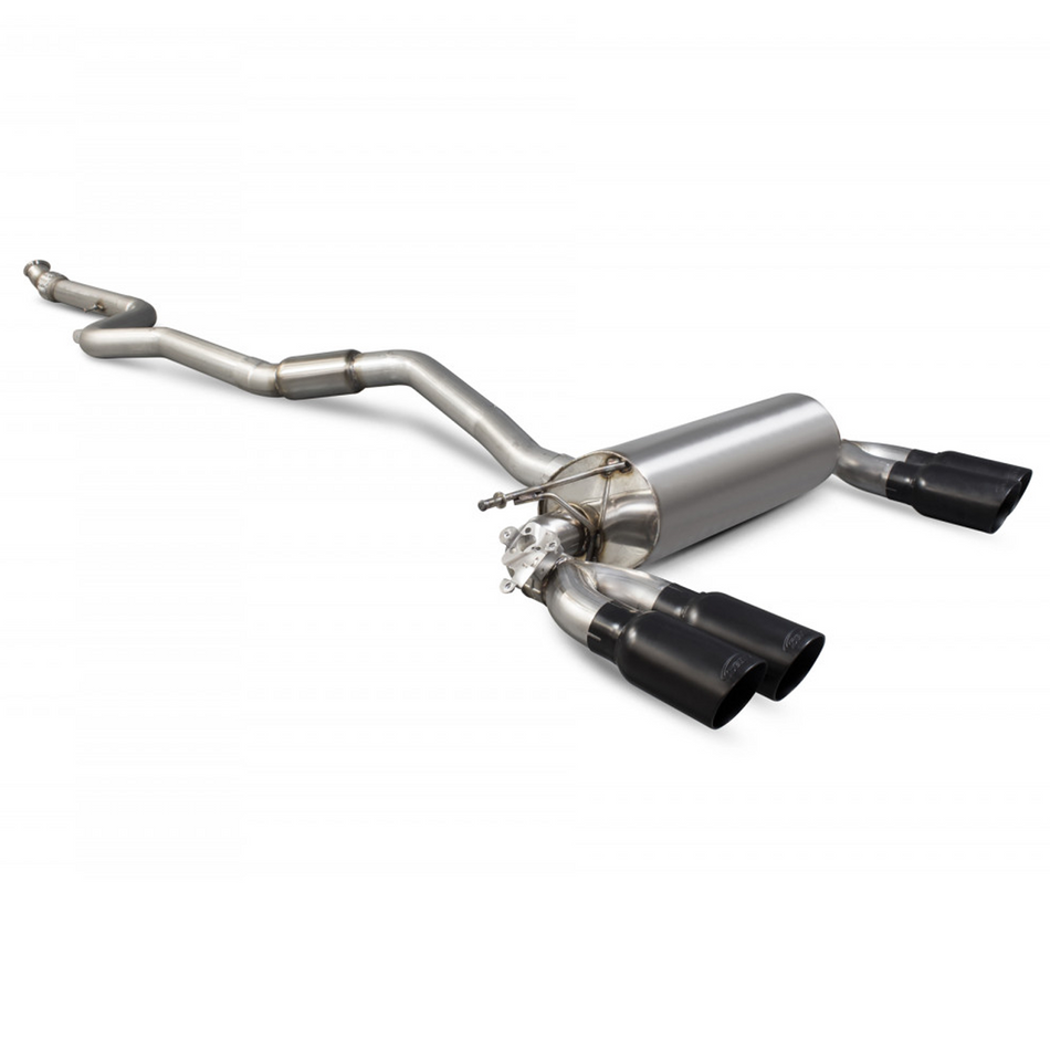 Scorpion 3.15" Cat-back Valved Exhaust system + Black Tips BMW M2 F87 Non-GPF