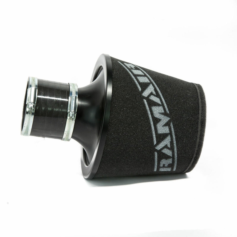 Ramair Jet Stream Large Cone Foam Air Filter 70mm OD Black With Silicone Coupler