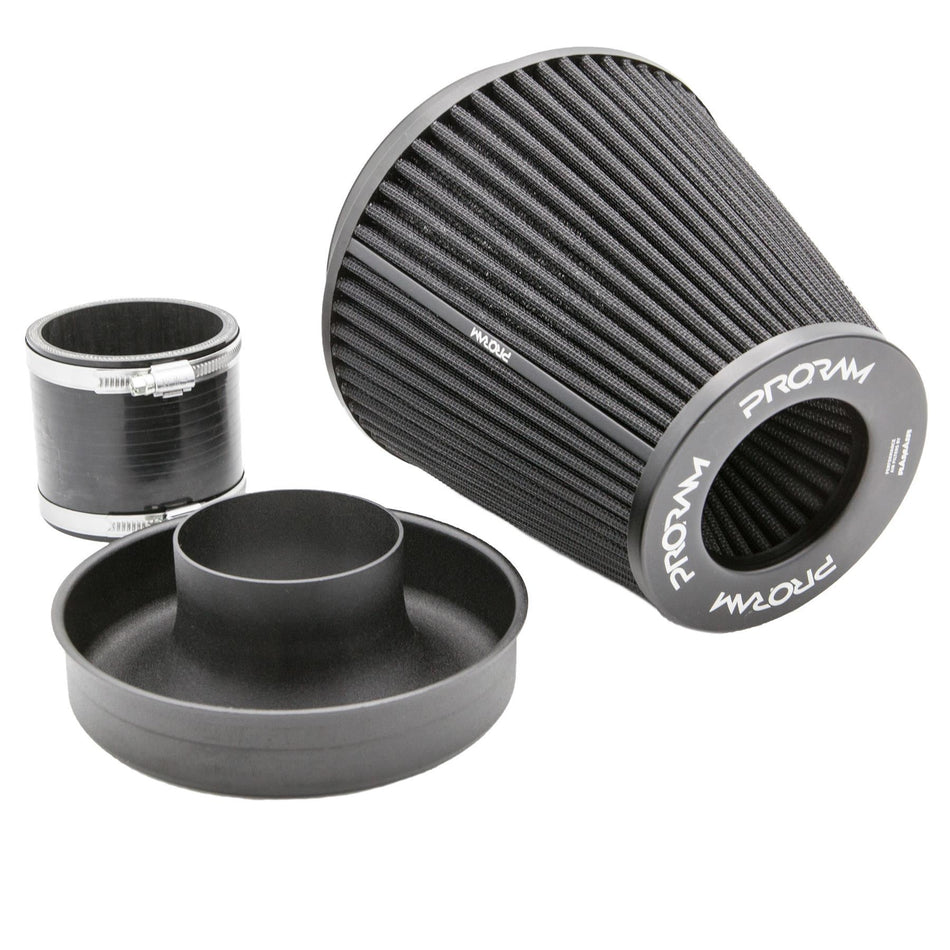 Ramair 70mm ID Neck Large Cone Pleated Air Filter W/ Velocity Stack and Coupling
