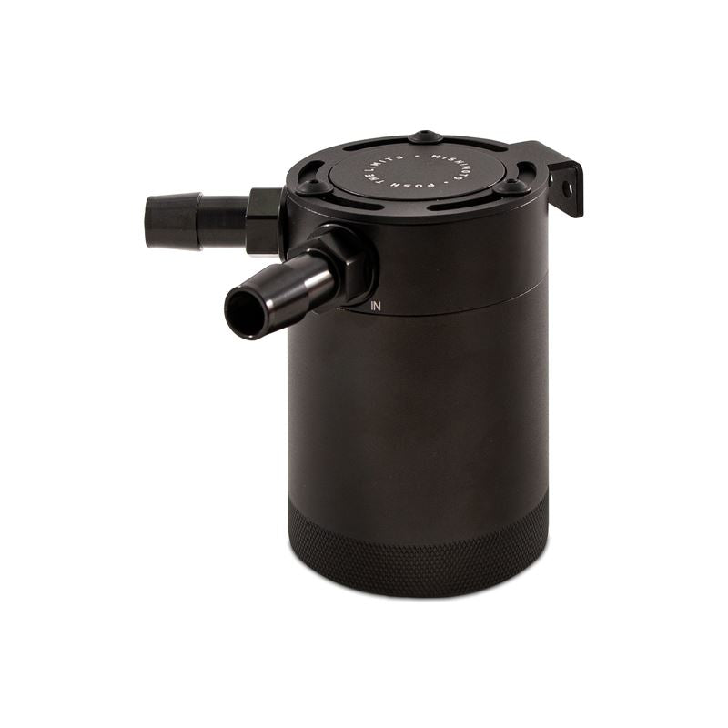 Mishimoto Performance Universal Compact Baffled Oil Catch Can Kit, 2-Port Black