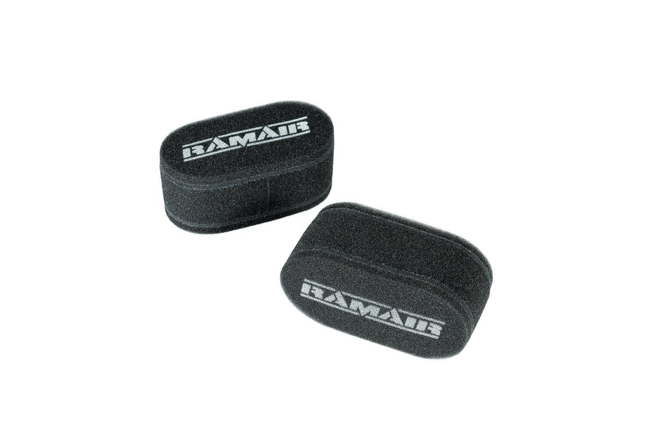 Ramair Performance Carb Sock Dual Layer Foam Caged 2x Air Filters 75mm Short