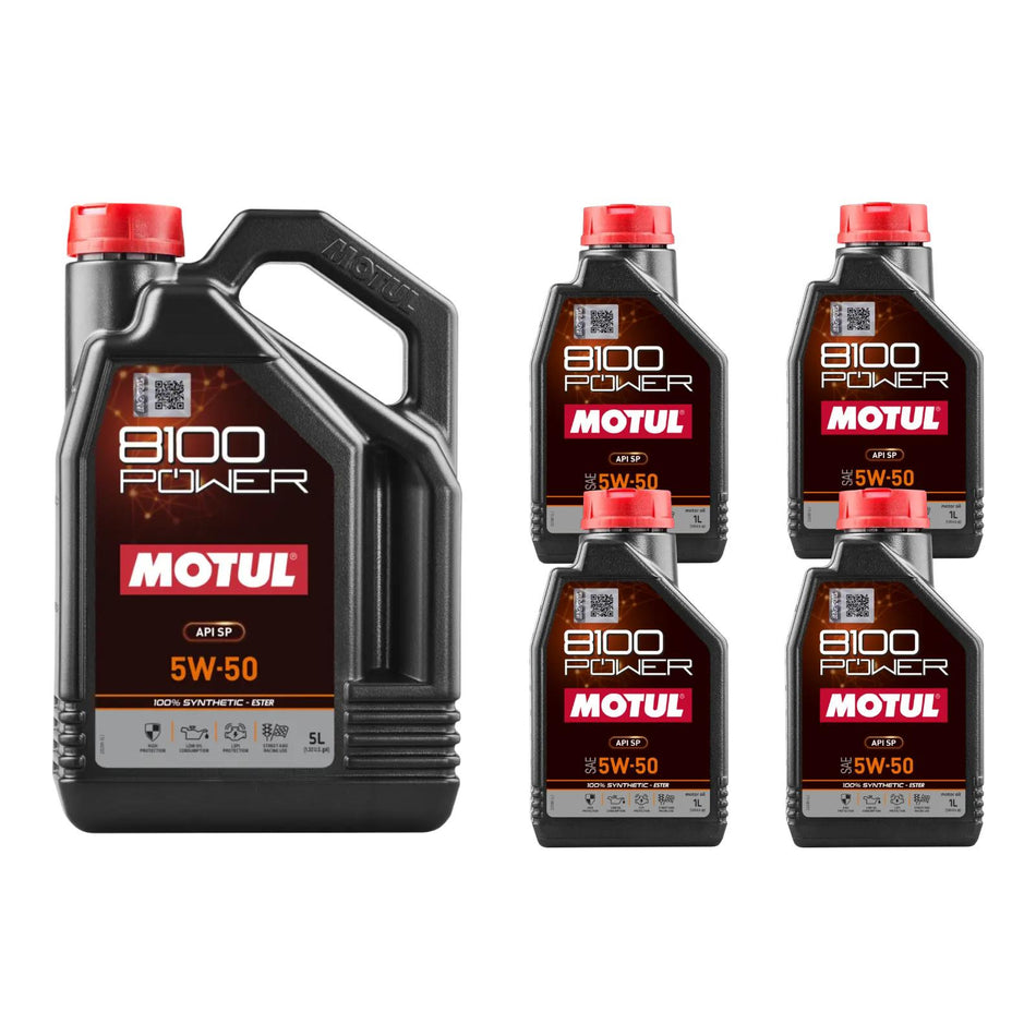 9L MOTUL 8100 POWER 5W-50 Ester Synthetic Engine Oil For BMW E90 E92 E93 M3 4.0 V8