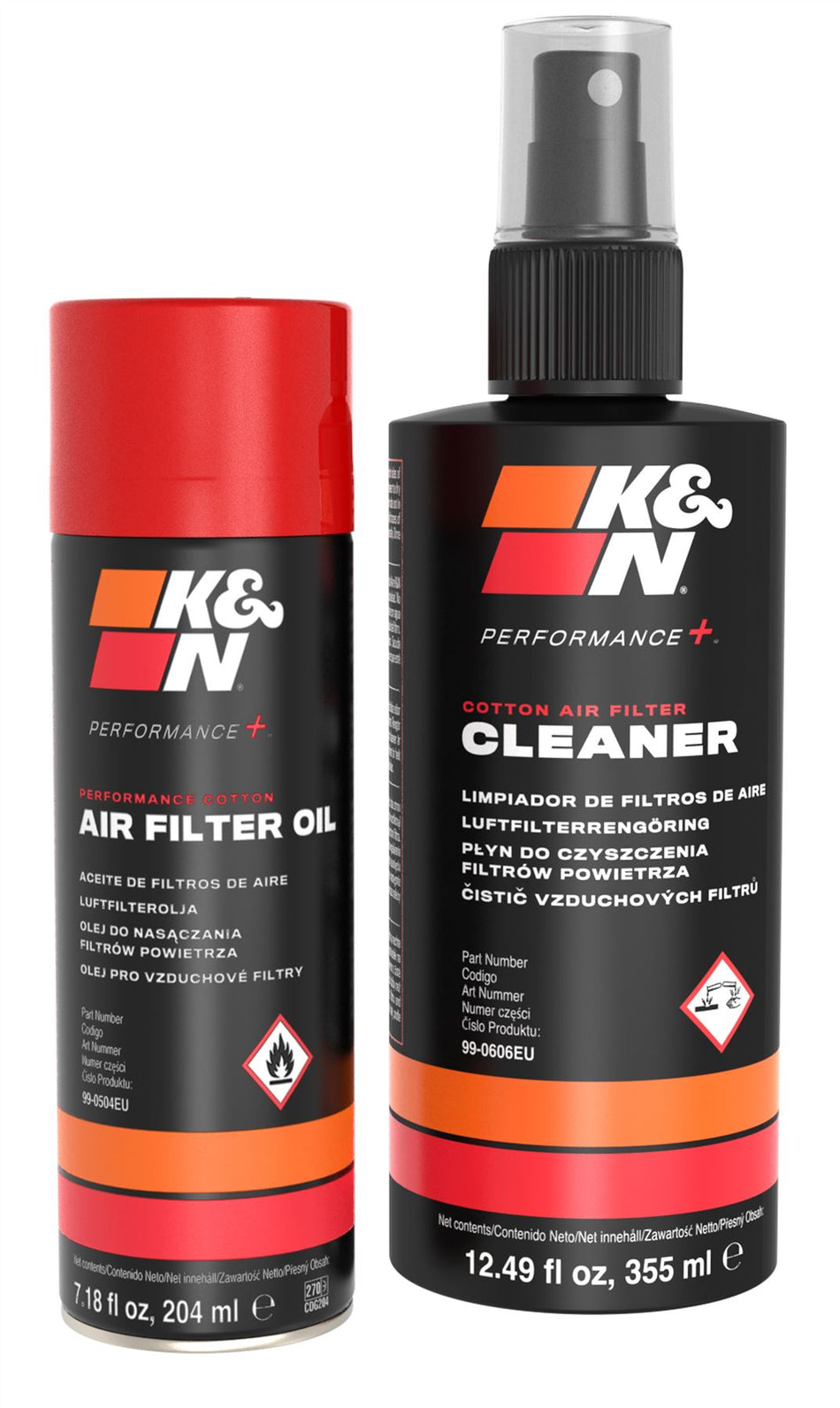 K&N Air Filter High-Flow Performance Washable Reusable Oiled Drop-In Cold Air