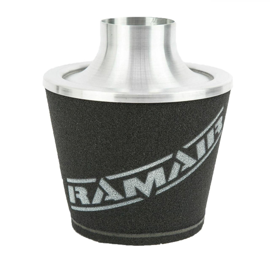 Ramair Large Foam Alloy Neck Cone Air Filter Aluminium Base 80mm OD Silver