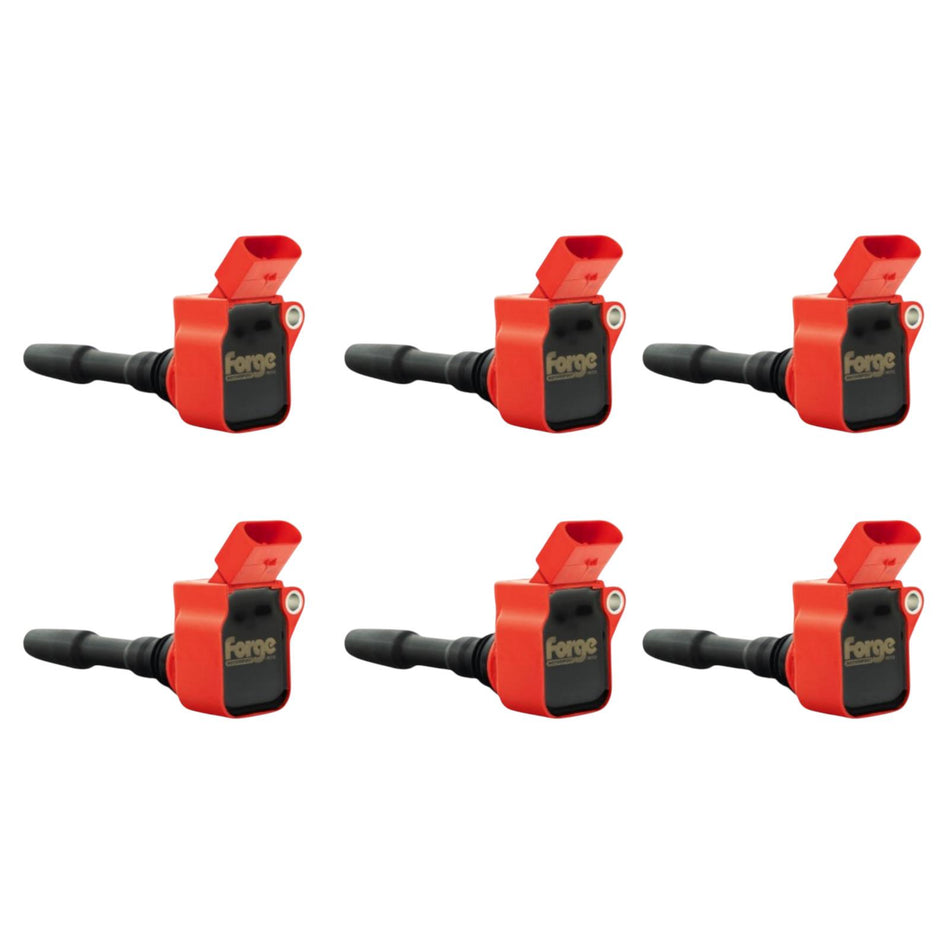 Forge Motorsport Red Ignition Coils Pack x6 For AUDI S4 RS4 B9/B9.5 S5 RS5 2.9 3.0 TFSI