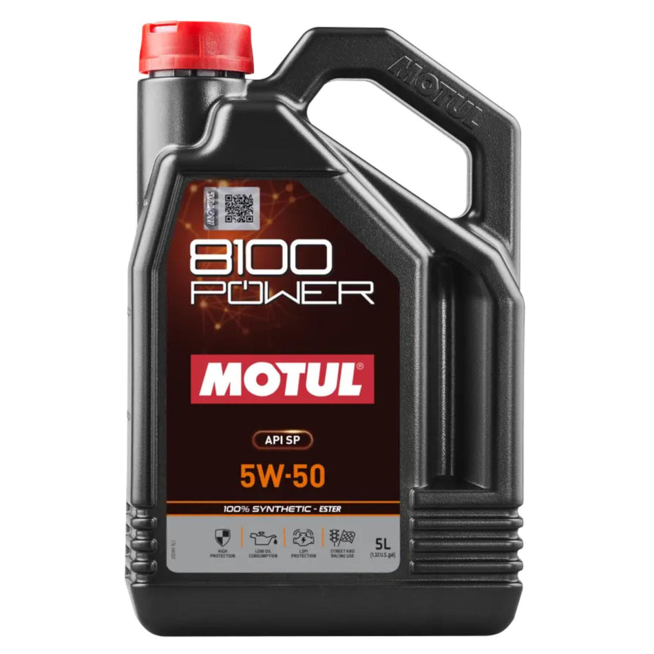 5L MOTUL 8100 POWER 5W-50 Ester Synthetic Engine Oil For BMW E46 E90 M3 E60 M5