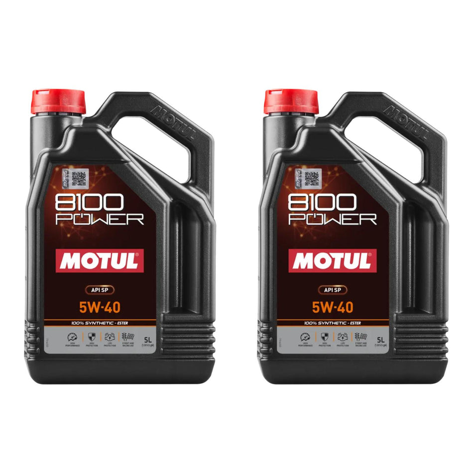 10L MOTUL 8100 POWER 5W-40 Engine Oil For Audi R8 V10 Porsche 911 Turbo S F90 M5