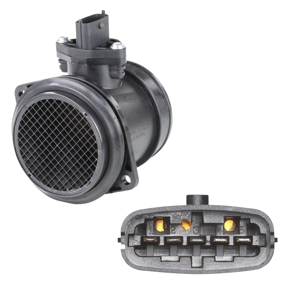 HELLA  Mass Air Flow Sensor MAF 5-Pin Pipe-Neck 80mm Ford Focus MK2 ST Volvo T5